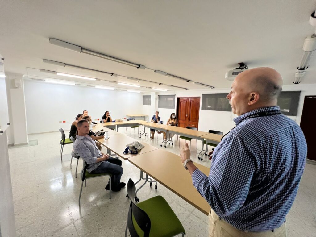 A1 staff meeting with the the commercial director of Cartagena's port