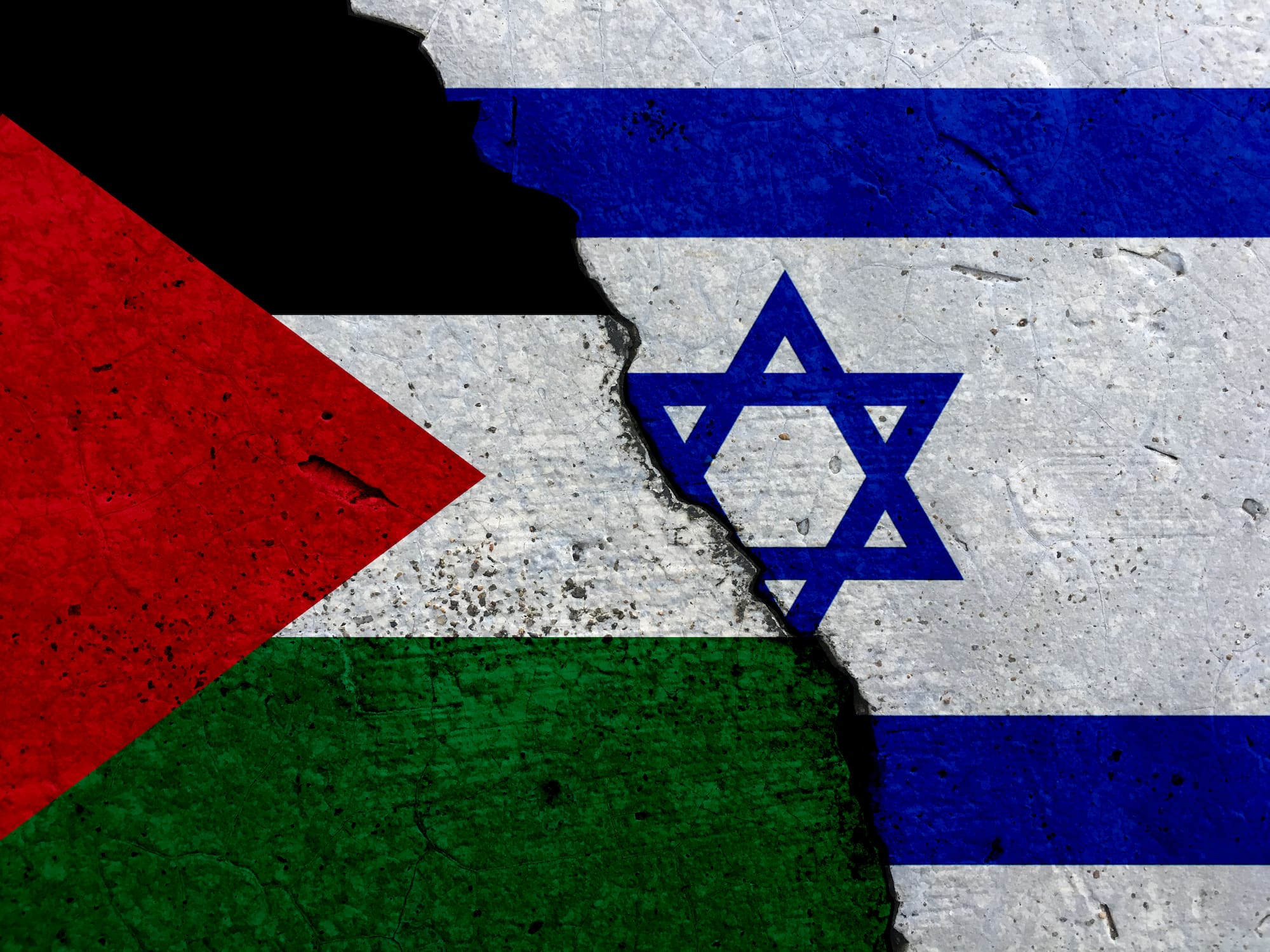 Palestine and Israel flags