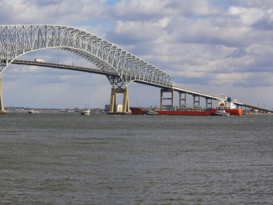 A containership crash has caused the Baltimore Key Bridge to collapse and a shutdown of the Port of Baltimore.
