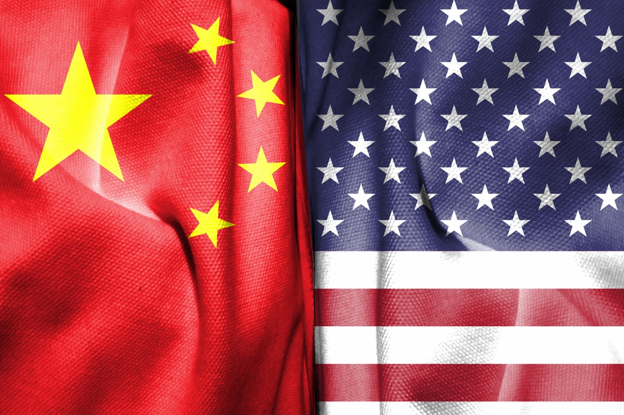 Chinese and United States Flag