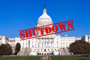 International shipping could soon feel the strain as the government shutdown begins